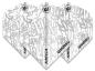 Preview: Winmau Mega Standard Flight Weiß-Grau