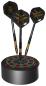 Preview: Bulls Mini Advantage Black Dartboard 10 cm Aussteller für Darts