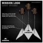 Preview: Mission Acryl Dart Stand Logo 3 Dart Display