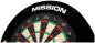Preview: Mission Mini Desktop Dartboard 20cm mit Surround u. 6 Darts