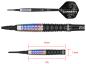 Preview: One80 Gunner 4 Signatur Softdart Schwarz-Rainbow 22g