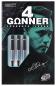 Preview: One80 Gunner 4 Signatur Softdart Schwarz-Rainbow 22g
