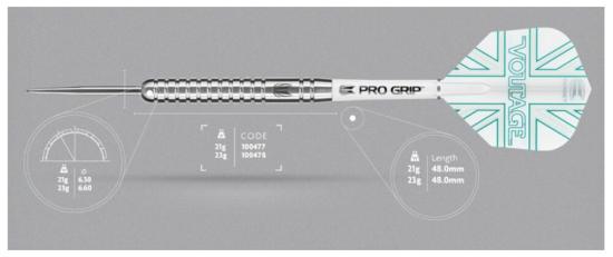 Rob Cross Steeldart 21-23g