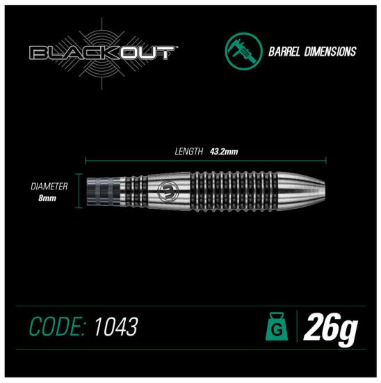 Winmau Blackout Steeldart 24-26g