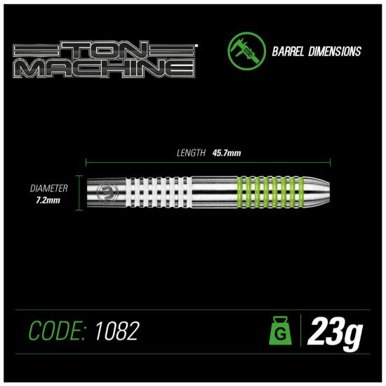 Ton Machine Weiß-Grün Steeldart 21-23-25-27g