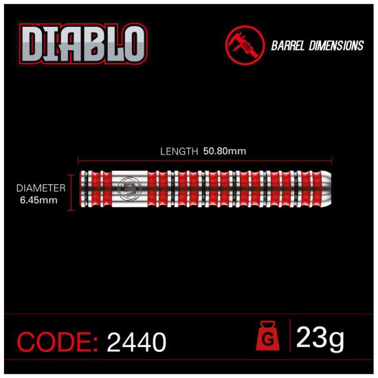 Winmau Diabolo Parallel Steeldart 22-23-24-25g