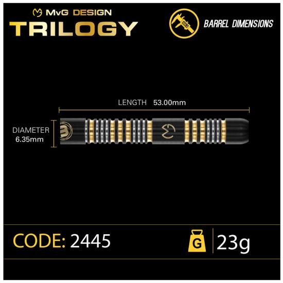 Winmau MVG Trilogy Steeldart 21,5-23-24g