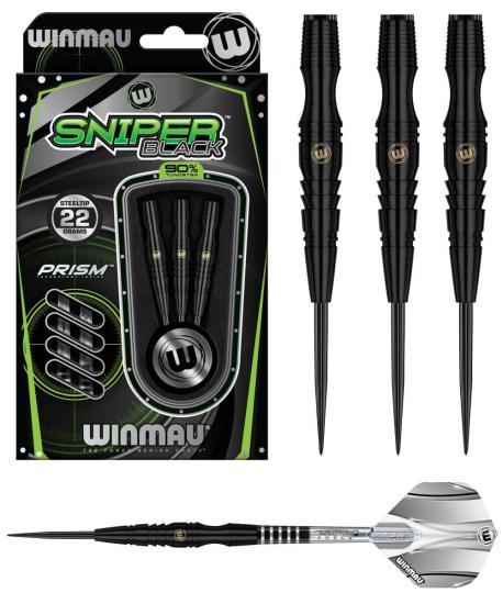 Winmau Sniper Schwarz Steeldart 22-24g