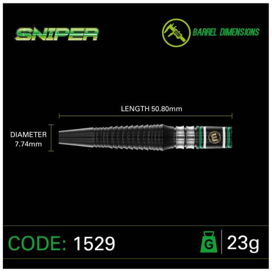 Winmau Sniper Black Steeldart 23-24g
