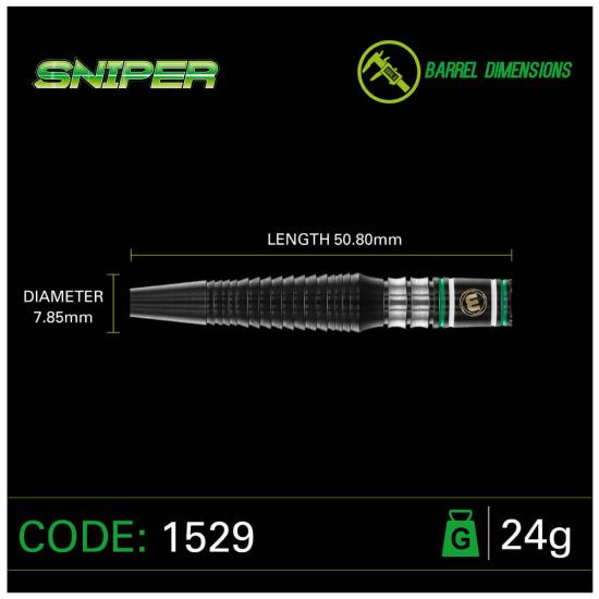 Winmau Sniper Black Steeldart 23-24g