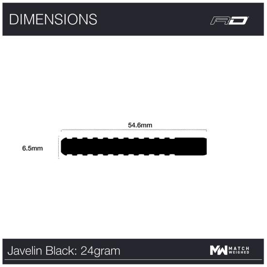 RedDragon Javelin Black Steeldart 22 g