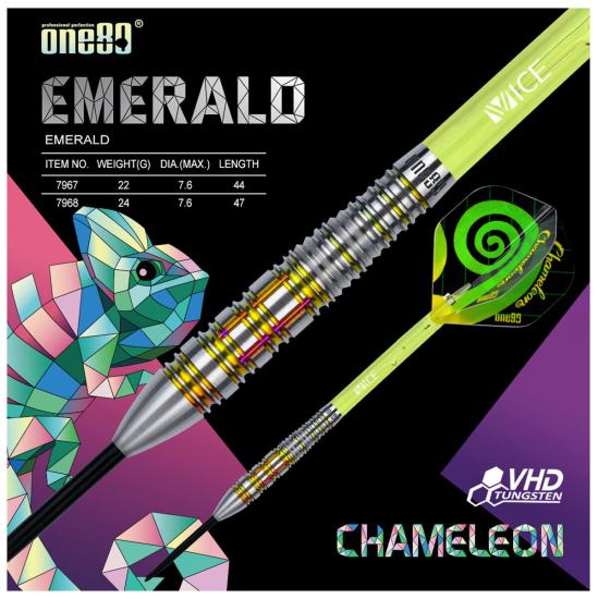 One80 Chameleon Emerald Steeldart 22-24g