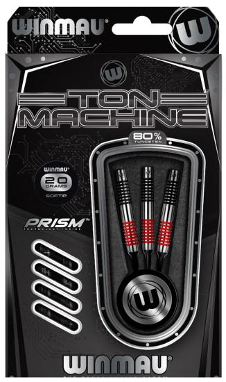 Winmau Ton Machine Schwarz-Rot Softdart 20g