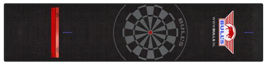 Teppich 300 x 65 cm schwarze Borde mit Oche