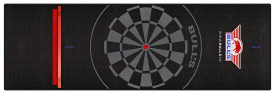Teppich 300 x 95 cm schwarz mit Oche Borde Schwarz
