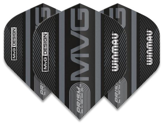 Winmau Prism MvG Flight Schwarz-Grau
