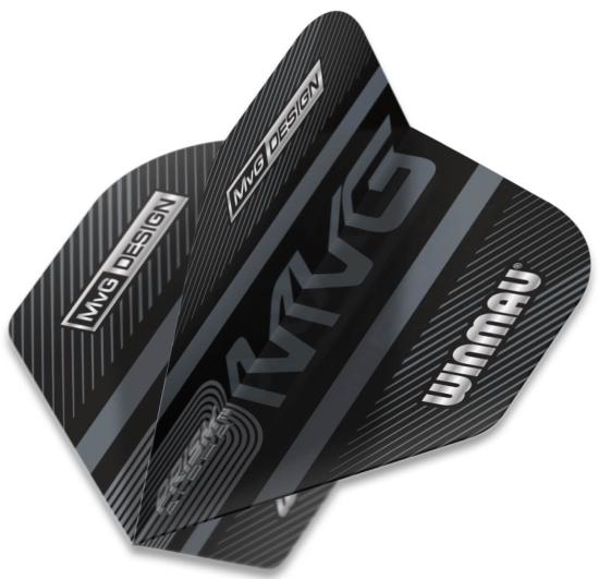 Winmau Prism MvG Flight Schwarz-Grau