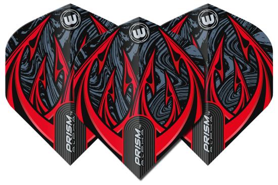 Winmau Prism Alpha Flight schwarz-rot Tribal