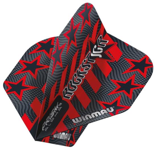 Winmau Prism Alpha Joe Cullen Flight rot-schwarz