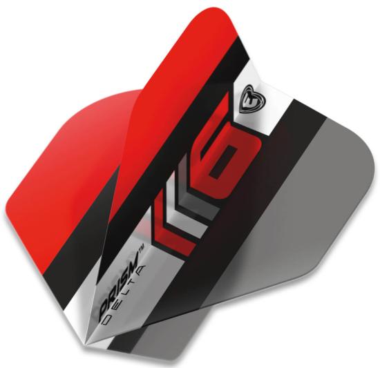 Winmau Prism Delta Flight Blade 6 Weiß-Rot-Grau
