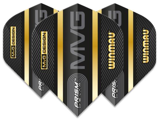 Winmau Prism Delta MvG Flight schwarz-gold