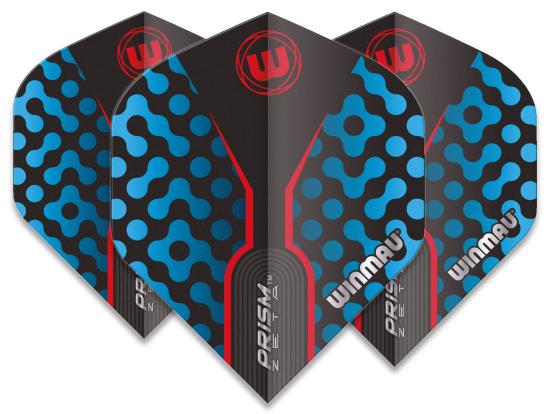 Winmau Prism Zeta Flight Schwarz-Blau-Rot