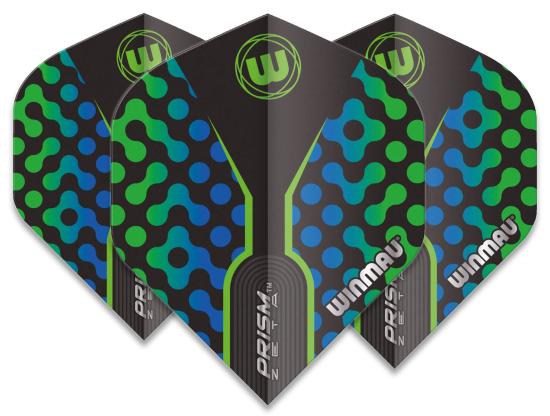 Winmau Prism Zeta Flight Schwarz-Grün-Blau