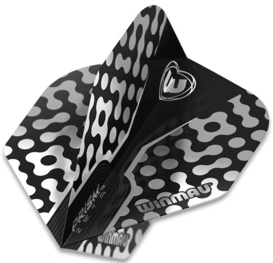 Winmau Prism Zeta Flight Schwarz-Weiß-Grau
