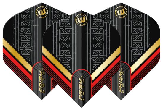 Winmau Zeta Flight schwarz-rot-gold