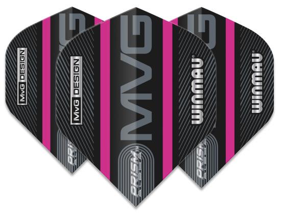 Winmau Prism Alpha MvG Flight schwarz-magenta
