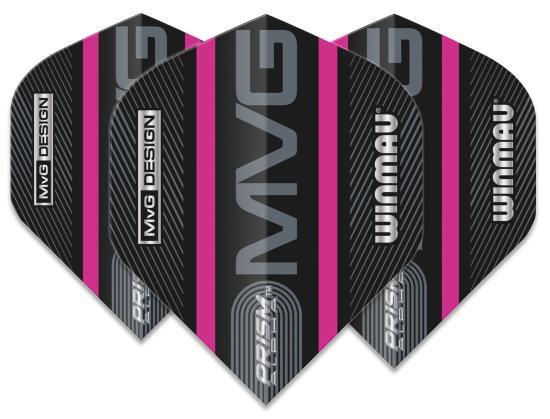 Winmau Prism Alpha MvG Flight schwarz-Magenta