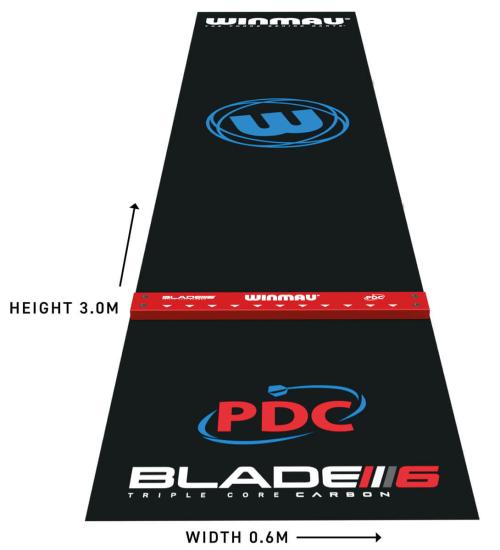 Winmau Dartmatte Pro Zone Precision PVC Integrated Oche