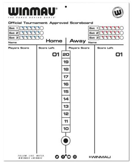 Winmau Scoreboard Schreibtafel
