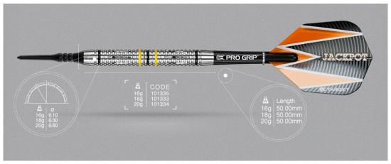 Target Adrian Lewis Jackpot 80% Softdart 16-18-20g