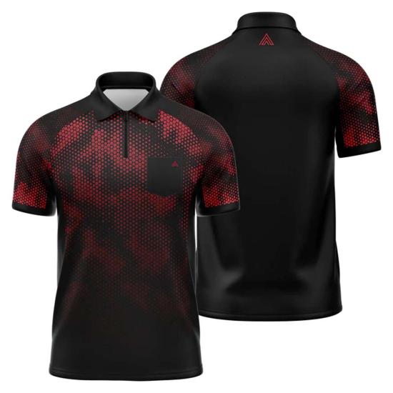 Arraz Hex Dartpolo Schwarz-Rot