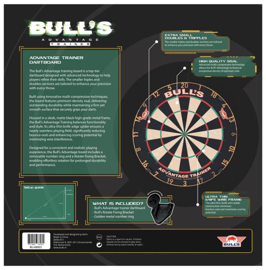 Bulls Advantage Trainer Dartboard Gold