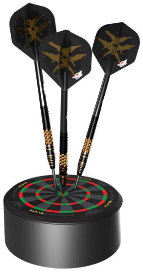 Bulls Mini Advantage Black Dartboard 10 cm Aussteller für Darts