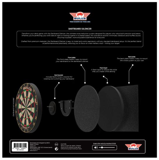 Bulls Schallschutz 30%  für Steeldartboards Silencer