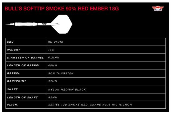 Bulls Smoke Red Ember 90% Softdart 18g