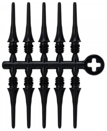 Cosmo Fit-Point-Plus Schwarz Softdart Spitzen Kurz 19 mm