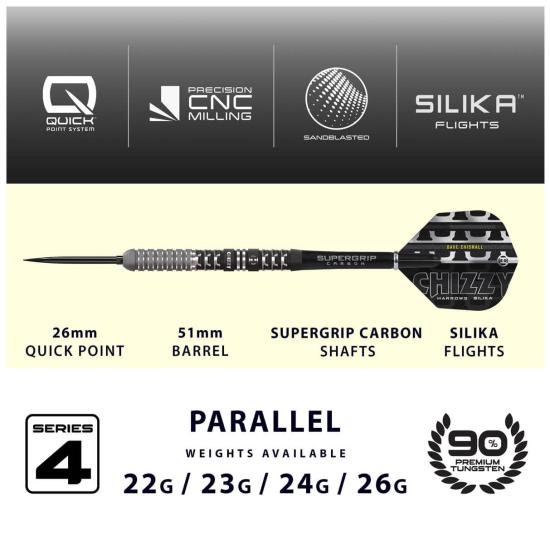 Harrows Chizzy 90% Serie 4 Steeldart 22-23-24-26g