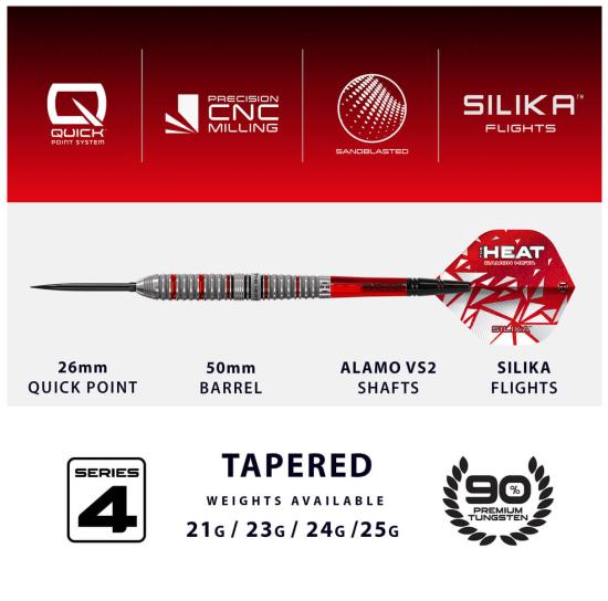 Harrows Damon Heta Serie 4 90% Steeldart 21-23-24-25g