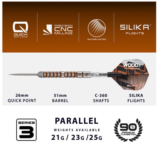 Harrows Luke Woodhouse 90% Serie 3 Steeldart 23 g