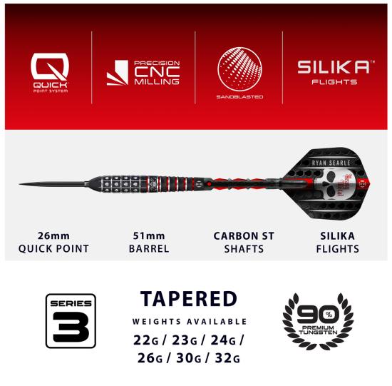 Harrows Ryan Searle Serie 3 90% Steeldart 22-23-24-26-30-32g