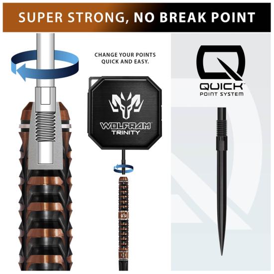 Harrows Wolfram Trinity 97% Steeldart 21-22-23-24-25-26g