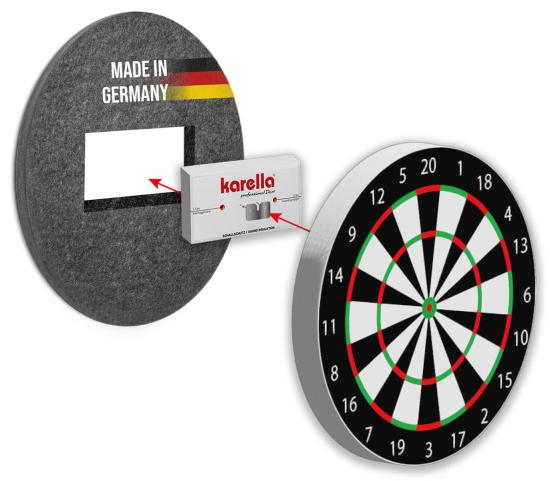 Karella Schallschutz Compact Ø45 cm für Steeldartboards