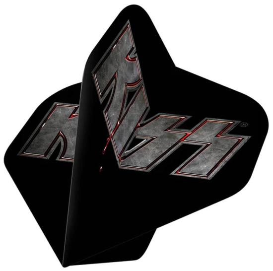 Kiss Dart Lizenz Flights No2  Std  F1 Schwarz Blut Logo