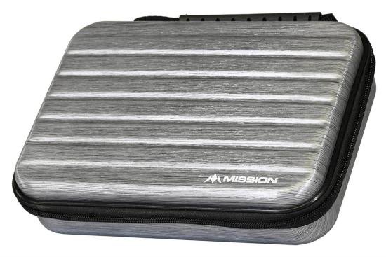 Mission ABS4 Darts Case Metallic Silber Grau