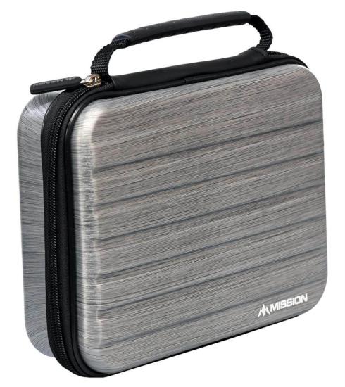 Mission ABS4 Darts Case Metallic Silber Grau