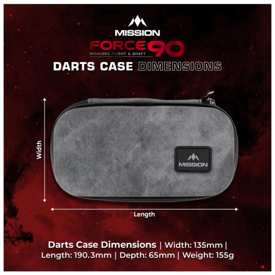 Mission Force 90 EVA Case für Darts Limited Edition Grau Denim Slim